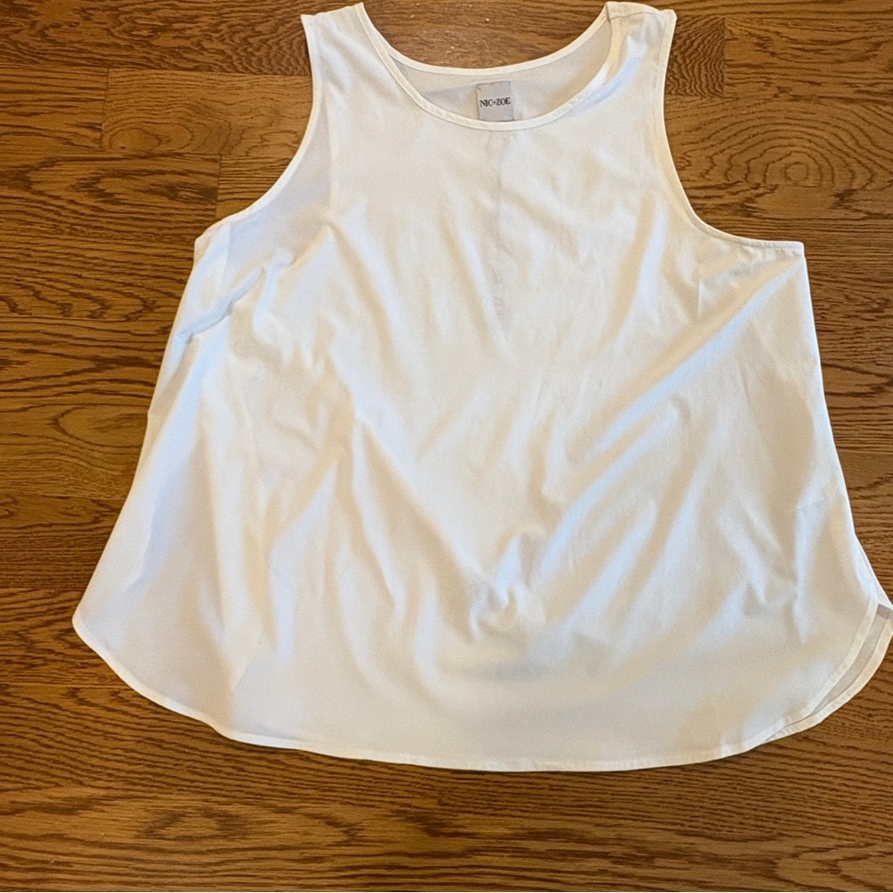 NIC+ZOE White Sleeveless Relaxed Tank Top